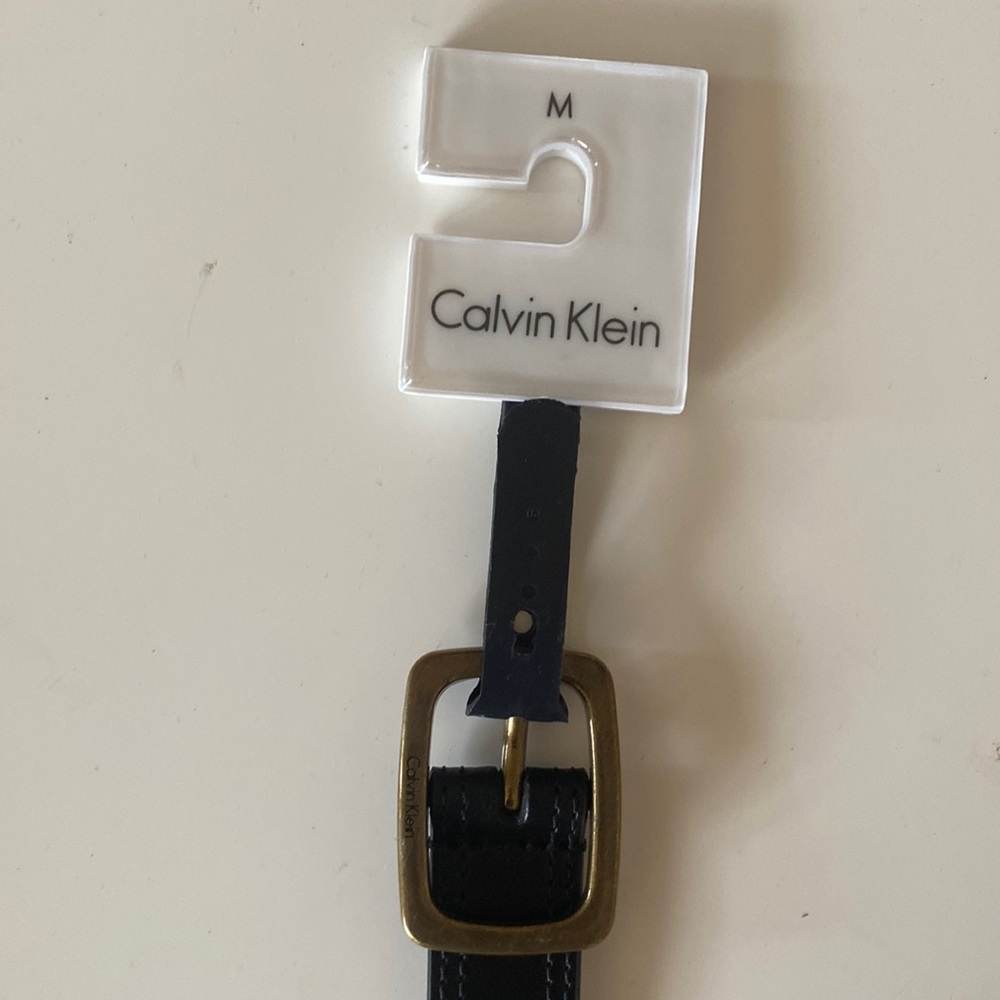 Women Belt black CK Size M (large: 46 inch)